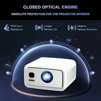 Proyector Flixtone D10S de Alto Brillo FHD 1080P, Compatible con 4K, Chip V660 de 8 Núcleos, Decodificación Android 15, 3+128G, para Juegos, Cine en Casa