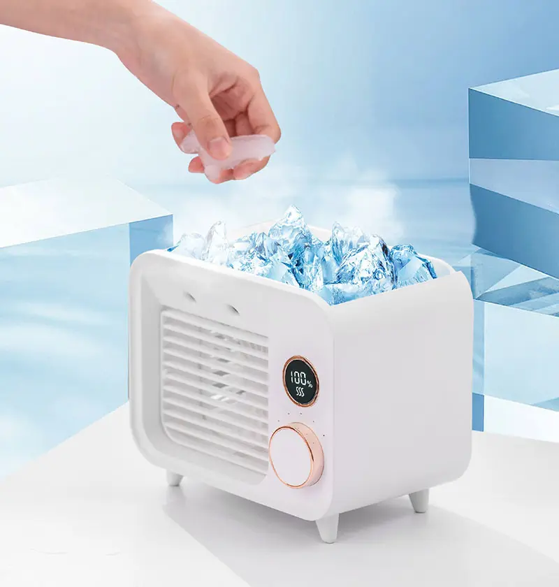 new arrival home mini smart air cool fan conditioning portable cool mist air cooling fan with water tank