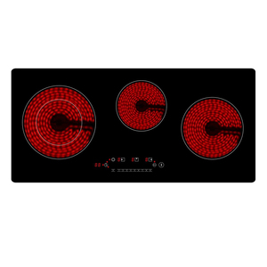 Placa de Cocción Eléctrica Vitrocerámica de 3 Quemadores Integrada, Placa de Cocción por Inducción Infrarroja de 30 Pulgadas, 5400W, Electrodoméstico de Cocina 220V-240V - Product Image 1