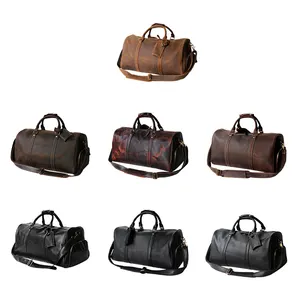 Designer Logo Fashion Large Duffel Luxury PU Leather Travel Sport Bag Waterproof Weekend Men's Travelling Duffle Bag Luggage