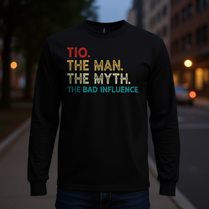 Camiseta de manga larga Tio The Man The Myth The Bad Influence estilo vintage - Product Image 3