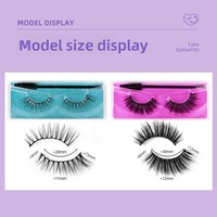 Faux cils en fourrure de vison 3D en gros, cils naturels et volumineux avec carte colorée et brosse à cils, cils en vison sans cruauté animale