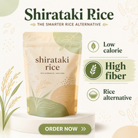 Wholesale BRC/HACCP Certified Gluten Free Diet Food Shirataki Rice 100g Custom Bag