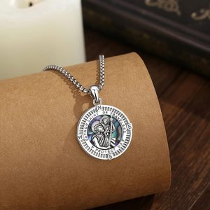 Merryshine Colgante <span class=keywords><strong>de</strong></span> Cobre con Brújula <span class=keywords><strong>de</strong></span> Cristóbal, Amuleto Cristiano, Medalla Católica <span class=keywords><strong>de</strong></span> Nácar, Joyería, Collar <span class=keywords><strong>de</strong></span> <span class=keywords><strong>Cristo</strong></span> - Product Image 5