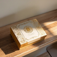 Coffret cadeau en papier personnalisable haut de gamme Design peint à la main artisanal pour parfum de rouge à lèvres Beaux cadeaux avec impression de gaufrage
