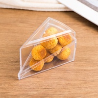 Boîte à gâteau triangulaire en PS de qualité alimentaire 110x70x70mm pour gâteaux à étages et mousses - Utilisation à emporter et vente au détail JNH-030