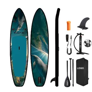 Di alta qualità su misura 11 '335cm tutto tondo SUP board gonfiabile paddleboard con la vela piena di surf gonfiabile soppalchi