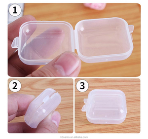 Cajas pequeñas, caja cuadrada de plástico transparente, caja de almacenamiento de joyas, contenedor de acabado, caja de almacenamiento de embalaje para pendientes - Product Image 5