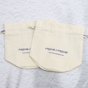 Petites pochettes d'emballage en coton et lin, pochettes de voyage à fond rond en coton et lin avec cordon de serrage - Product Image 5