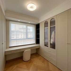 Custom Durable French Modern Minimalist Style Melamine Board Door Bedroom <b>Wardrobe</b> for Hotel & Villa - Product Image 4