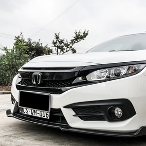 Grille de pare-chocs avant noire brillante, grille de capot, grille de phare pour Honda Civic 2016-2021 - Product Image 3