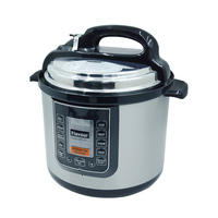Cuisinière électrique à pression 11-en-1 en acier inoxydable pour la cuisine domestique avec écran LCD, préréglage 24h/24 et pot multifonction