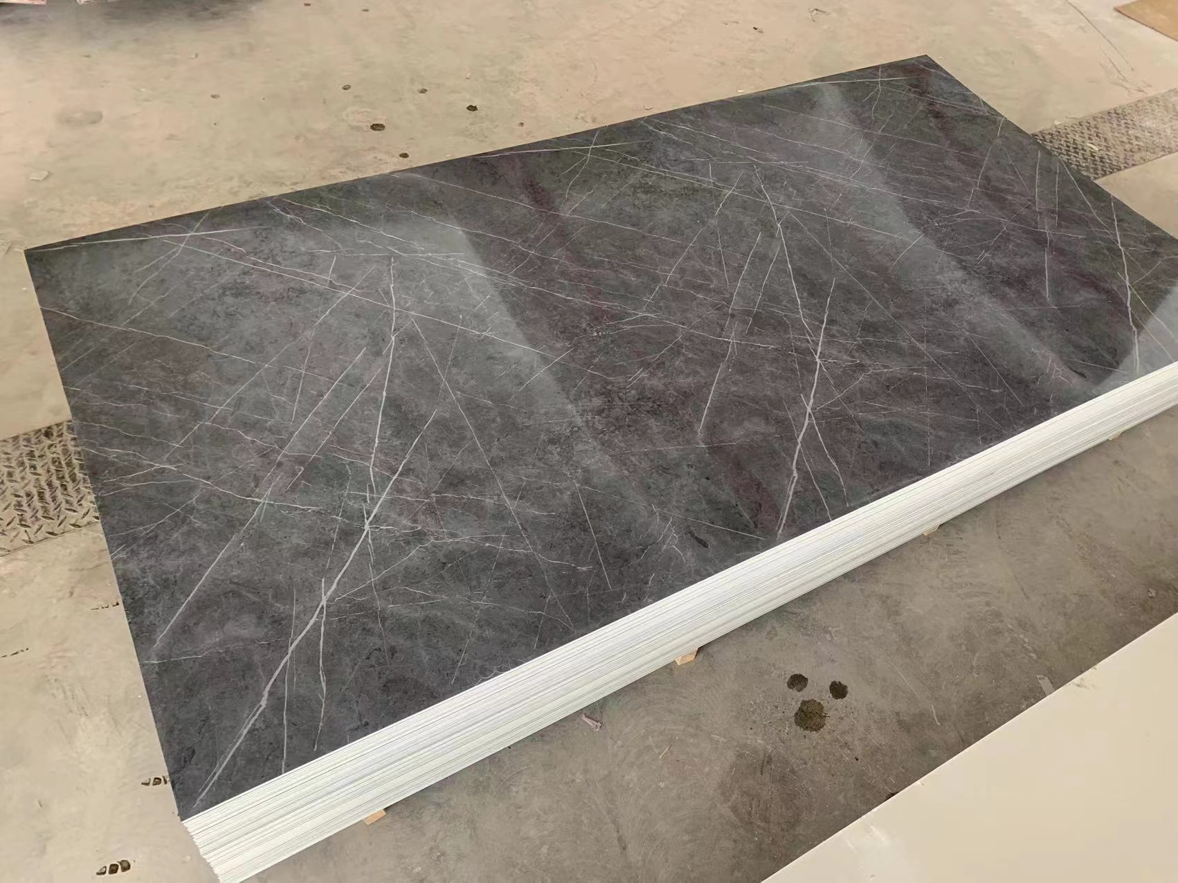 1220x2800mm PVC Marble Sheet Interior Decorative High Glossy For Bathroom