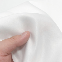 GCW-2012 SATIN-12 En stock, vente en gros, tissu satiné blanc brillant en polyester pour doublures de robes de mariée et vêtements
