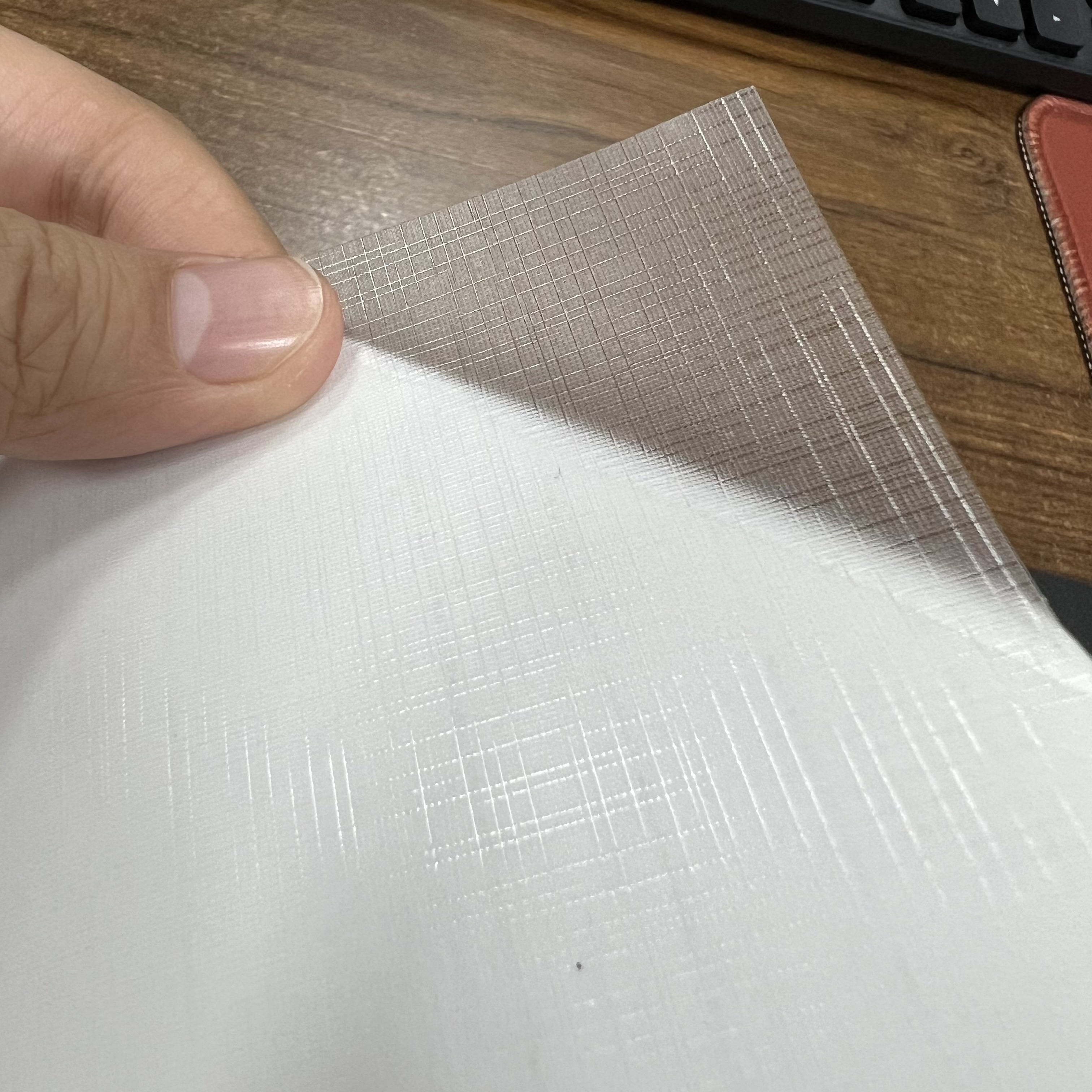 AOLI High Quality Transparent PVC Film Roll Soft Crossing Cross Floor Protection Cold Lamination Twill Lining