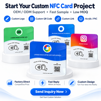 Plaque d'avis NFC en acrylique personnalisée avec dos adhésif et code QR, panneau de retour d'information sans contact pour l'accueil des hôtels et des magasins
