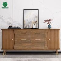 Moontree Nouveau meuble d'intérieur de style américain moderne Meuble console en bois massif Meuble TV moderne