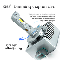 Ampoule LED D3S Premium Série D avec ventilateur de refroidissement silencieux 4500LM 6500K Accessoires de voiture Phares LED