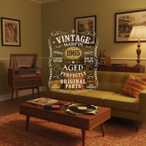 T-shirt vintage à manches longues de 1965, parfaitement vieilli, pièces originales, cadeau pour le 60e anniversaire - Product Image 3