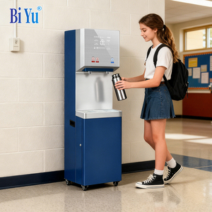 موزع مياه عام من الفولاذ المقاوم للصدأ، نافورة مياه شرب باردة تجارية قائمة بذاتها للاستخدام الداخلي في المدارس والصالات الرياضية والمصانع - Product Image 2