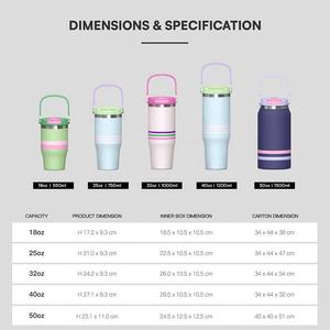 Vaso Térmico Personalizado de 25oz, 30oz, 40oz con Asa, Taza Aislada con Tapa y Popote Abatible, Taza de Viaje de Acero Inoxidable con Asa - Product Image 6