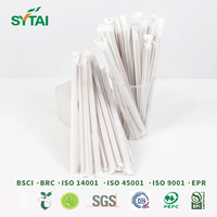 Pailles en PLA personnalisées avec logo OEM, compostables, transparentes, pour smoothies et boissons froides, conformes à la directive européenne, vente en gros
