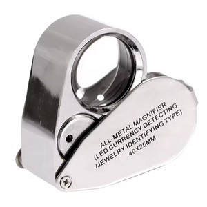 40X <span class=keywords><strong>Loupe</strong></span> de bijouterie <span class=keywords><strong>Loupe</strong></span> en métal <span class=keywords><strong>Loupe</strong></span> LED UV Illuminée Boucle de bijouterie <span class=keywords><strong>Loupe</strong></span> pliante de poche pour pièces de monnaie - Product Image 1