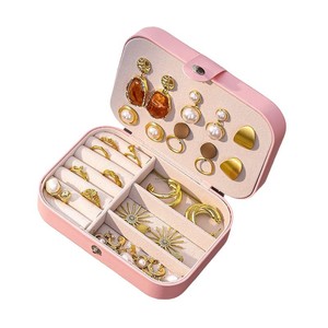Portable Jewelry Storage <b>Box</b> For Travel With <b>Earrings</b> Rings Necklaces Bracelets Organizer Soft Plastic Case Compact Design - Product Image 5