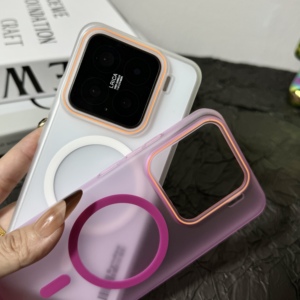 Ốp điện thoại Xiaomi 15 <span class=keywords><strong>Pro</strong></span> 14 14 Ultra 13, chất liệu mờ, không dây, bảo vệ MagSafe, trong suốt, hút từ tính - Product Image 3