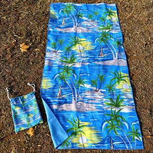 Sublimation de luxe Extra Large Recyclé Sans Sable Rpet Microfibre Gaufre Plage Towe Avec Logo Impression Personnalisée - Product Image 3