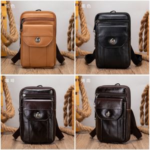 Borsa da cintura personalizzata in vera pelle borsa a portafoglio per telefono per <span class=keywords><strong>uomo</strong></span> custodia per fondina ad anello <span class=keywords><strong>marsupio</strong></span> borsa a tracolla Messenger da viaggio - Product Image 4