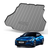 Nouveauté Tapis de coffre de voiture résistant à l'usure Doublure de coffre Utilisation pour Hyundai Elantra Septième génération 2021-2023