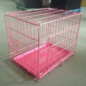 Chine usine haute qualité métal chien <span class=keywords><strong>Cage</strong></span> pliable fil soudé caisse pour animaux de compagnie enduit de poudre Portable extérieur intérieur plusieurs tailles - Product Image 1