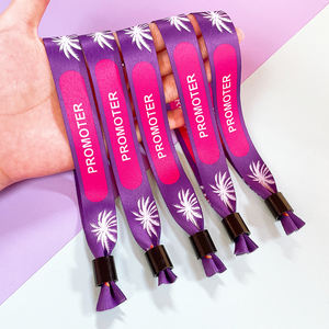 Bracelets de poignet en tissu pour festival et événement personnalisés Bracelets en polyester tissés Bracelets en tissu avec fermeture à verrouillage <span class=keywords><strong>totwoo</strong></span> <span class=keywords><strong>Bracelet</strong></span> de couple - Product Image 2