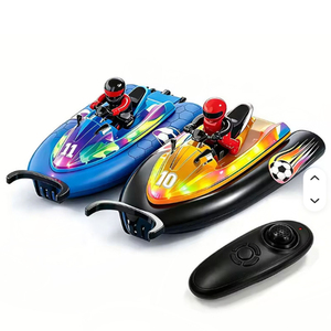 Barco de carreras de fútbol con control remoto 2.4G para dos jugadores con luz - Product Image 1
