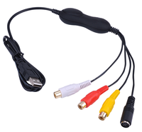 Carte adaptateur de capture vidéo USB 2.0 DVR vidéo 4 canaux vidéo TV DVD VHS TV pour Win7/8/10/XP/Vista est en promotion