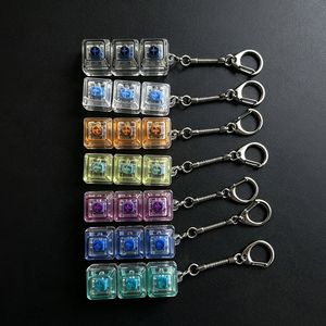 Llavero con 3 botones de teclado, antiestrés, con eje transparente, juguete de descompresión, colgante para bolso, regalo - Product Image 6