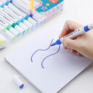 <b>18</b>-Color Plastic Fine Tip Dual-Sided Writing Acrylic Art Marker Set - Product Image 4