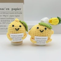 Schattige positieve citroen haakpop fruitfamilie decoratie festival cadeau ruil bureau ornament