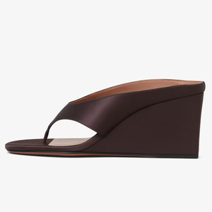 Sandalias de tacón alto con cuña y diseño personalizado para mujer, con punta abierta, ideales para fiestas, ajuste ancho, tipo mule. - Product Image 4