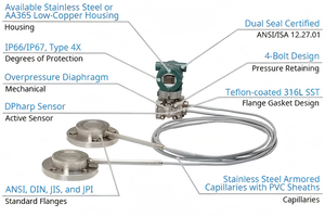 Tout nouveau Yokogawa EJA438E, capteur de niveau absolu 4~20mA avec protocole HART pour la mesure du gaz - Product Image 5