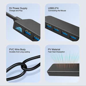 Hub USB 5 en 1 - Divisor de Puertos USB Múltiples, Adaptador de Hub USB 3.0 Multipuerto Ultrafino, Transferencia de Datos Rápida para Laptop, MacBook, PC - Product Image 5