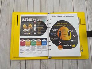 สินค้าใหม่ปี 2026 OUHONG สมุดบันทึกหรูหราอเนกประสงค์ A5 A6 A7 แบบ 6 ห่วง ลายมัดย้อม หนัง PU พร้อมคลิปหนีบ สำหรับวางแผนงบประมาณและจัดการเงิน - Product Image 4
