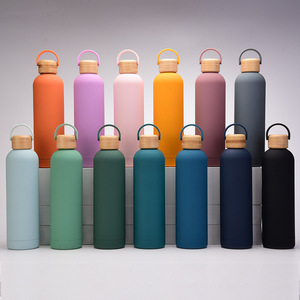 Nouvelle tasse isotherme grande capacité 2026 avec couvercle en bambou et bois, portable et pratique - Product Image 1