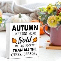 1PC Plaque de table en PVC imprimée UV Feuille d'automne dorée, Décoration d'automne style ferme pour la maison et le bureau, Ambiance récolte chaleureuse