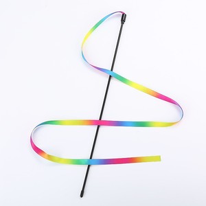 Wholesale Eco-Friendly Plastic Laser <b>Toy</b> Rainbow <b>Cat</b> Charmer <b>Interactive</b> Colorful Ribbon Durable Kitten Exercise - Product Image 6