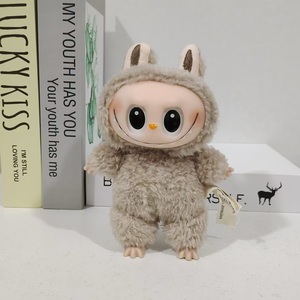 Labubu Pop Mart kotak buta asli Macaron warna trendi modis baru boneka Labubu V1 boneka Labubus orisinil mainan boneka Lububu