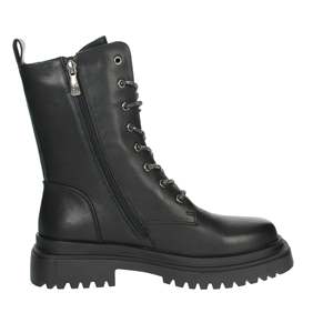 Botas de tobillo para mujer D'Essai, estilo combate, color negro, con cordones, botas de moda. - Product Image 4