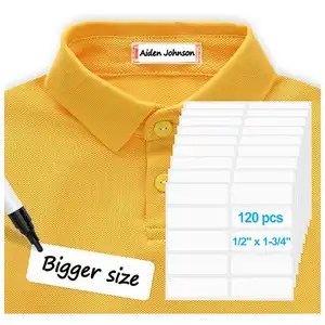 garment label printer Write on Non iron on clothing adhesive clothing name tags garment label