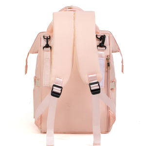 Simpele effenkleurige mommy rugzakken, op maat gemaakt met uw logo, luiertas voor opbergruimte - Product Image 6